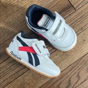 Reebok Kids Toddlers White, Black, and Red Sneakers